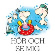 En tecknad bild med en vuxen och ett barn